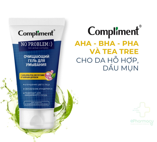 Gel Rửa Mặt Compliment No Problem Salicylic Acid của Nga