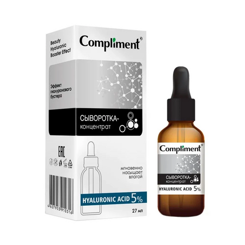 (Hàng nhập khẩu) Serum hỗ trợ cấp ẩm Compliment 5% Hyaluronic Acid