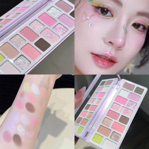 (Hàng nhập khẩu) Bảng phấn mắt 16 ô Cheeryep Qianyan Natural Color