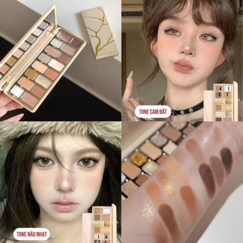 (Hàng nhập khẩu) Bảng phấn mắt 16 ô Cheeryep Qianyan Natural Color