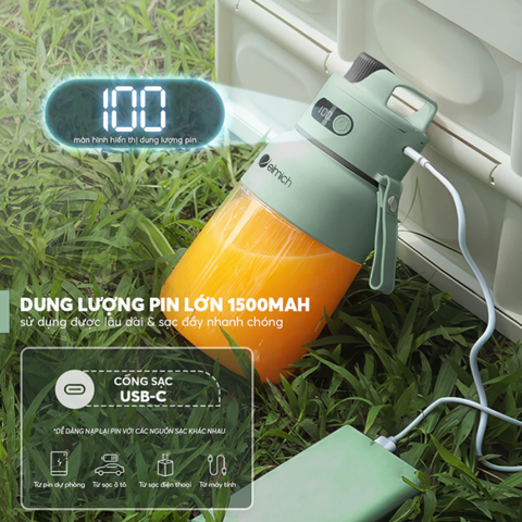 Máy xay sinh tố cầm tay Elmich BLE9184 dung tích 1L