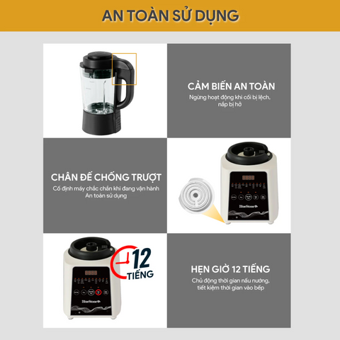 Máy Làm Sữa Hạt BlueStone BLB-6028 dung tích 1.75L