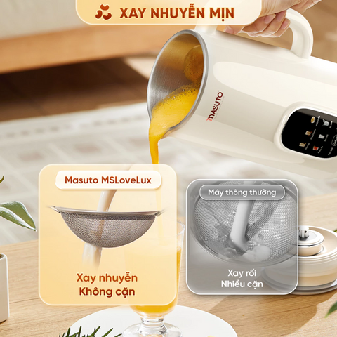 Máy làm sữa hạt Masuto MSLoveLux nắp vi áp suất 1L
