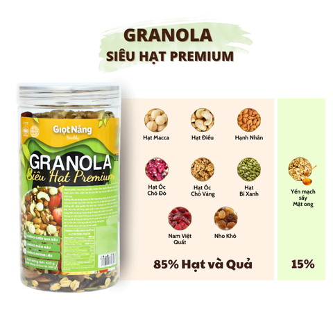 Ngũ cốc granola siêu hạt premium Giọt Nắng