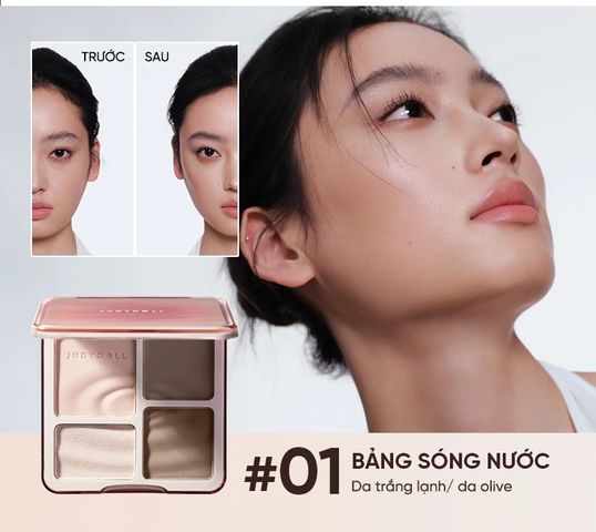 (Hàng nhập khẩu) Bảng Phấn Bắt Sáng Tạo Khối Judydoll Highlight & Contour Palette