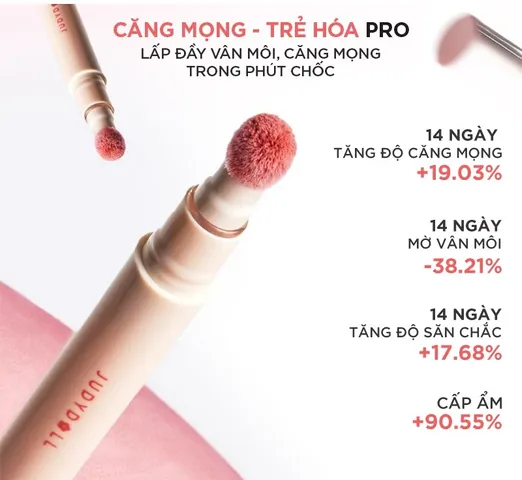 (Hàng nhập khẩu) Son Kem Lì Đầu Bông Judydoll Matte Lip Cream 2.6ml