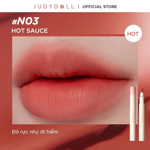 (Hàng nhập khẩu) Son Kem Lì Đầu Bông Judydoll Matte Lip Cream 2.6ml