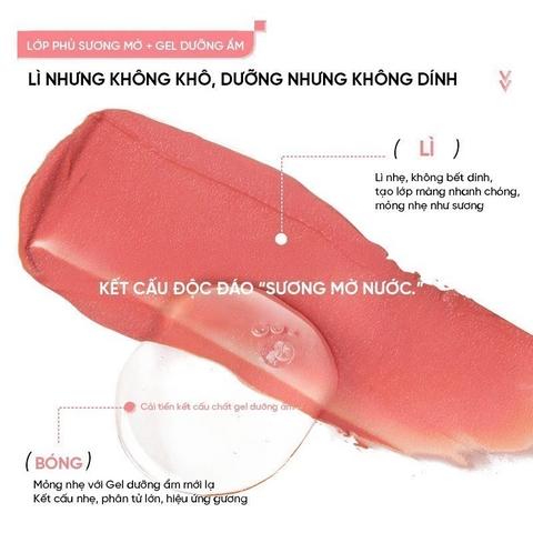 (Hàng nhập khẩu) Son Bóng Judydoll 2 Đầu Dưỡng Ẩm Lâu Trôi