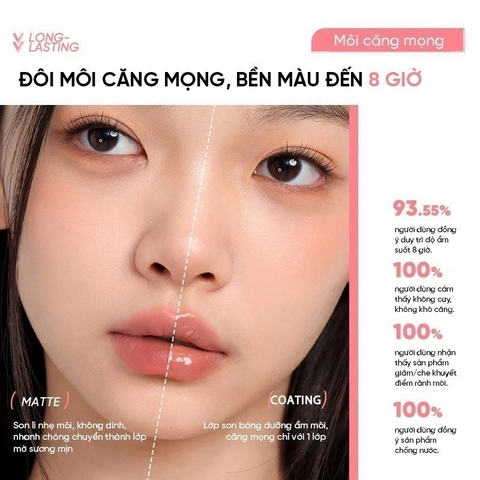 (Hàng nhập khẩu) Son Bóng Judydoll 2 Đầu Dưỡng Ẩm Lâu Trôi