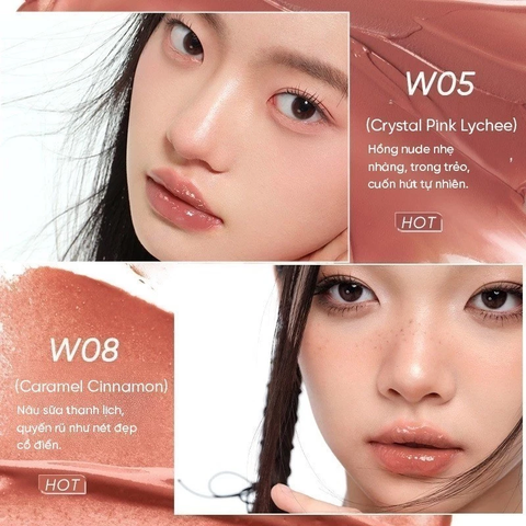 (Hàng nhập khẩu) Son Bóng Judydoll 2 Đầu Dưỡng Ẩm Lâu Trôi