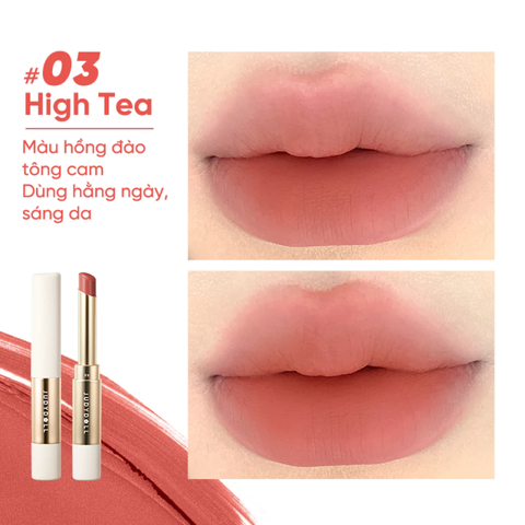 (Hàng nhập khẩu) Son thỏi lì 2 đầu Judydoll Soft Matte Lipstick 03 High Tea