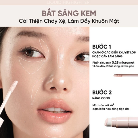 (Hàng nhập khẩu) Kem Bắt Sáng & Kem Tạo Khối Judydoll Liquid Highlighter & Liquid Contour