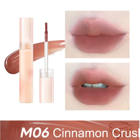 (Hàng nhập khẩu) Son kem lì Judydoll Matte Watery Tint M06 Cinnamon Crush màu nâu hồng đất