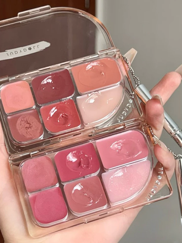 (Hàng nhập khẩu) Bảng son 6 ô đa năng Judydoll Lip Palette kèm cọ