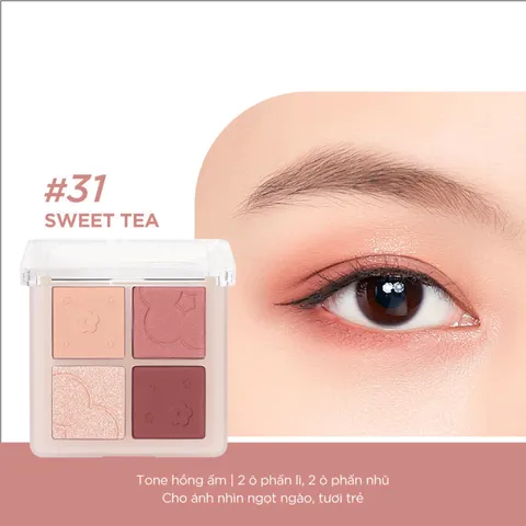 (Hàng nhập khẩu) Bảng phấn mắt 4 ô Judydoll 4 Shades Eyeshadow