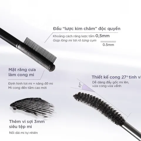 (Hàng nhập khẩu) Mascara 2 đầu làm cong dày mi Judydoll Volume & Curling Mascara