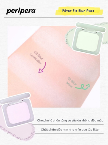 (Hàng nhập khẩu) Phấn phủ kiềm dầu Peripera Filter Fit Blur Pact