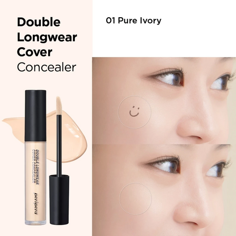 (Hàng nhập khẩu) Kem Che Khuyết Điểm Peripera Double Longwear Cover Concealer