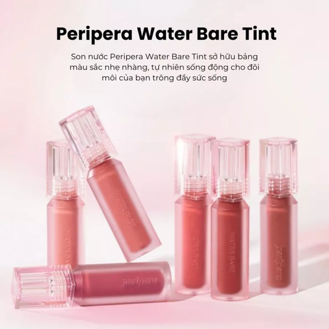 (Hàng nhập khẩu) Son tint bóng Peripera Water Bare Tint
