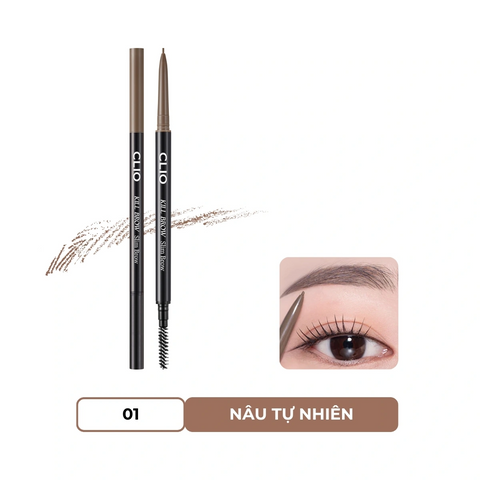 (Hàng nhập khẩu) Chì Kẻ Mày Siêu Mảnh Clio Kill Brown Slim Brown