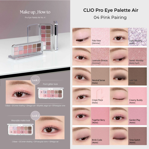 (Hàng nhập khẩu) Bảng phấn mắt 12 ô Clio Pro Eye Palette Air