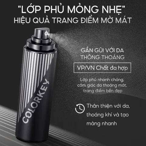 (Hàng nhập khẩu) Xịt Khóa Nền Colorkey Airy Matte Setting Spray