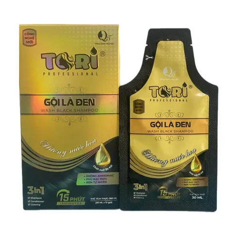 Dầu gội phủ bạc Tori hộp 12 gói