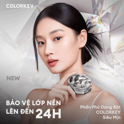 (Hàng nhập khẩu) Phấn phủ bột kiềm dầu Colorkey dạng bột 8g