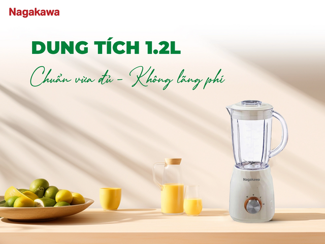 Máy xay sinh tố 2 cối Nagakawa NEB3232 công suất 350W