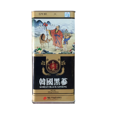 Hắc sâm củ khô Daedong cao cấp Hàn Quốc - Hộp thiếc, Bồi bổ sức khỏe, Tăng cường trí nhớ, Quà tặng sang trọng