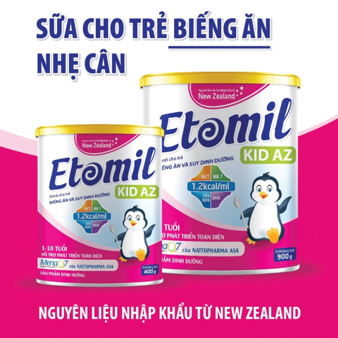 Sữa Etomil Kid AZ cho trẻ biếng ăn từ 1-10 tuổi