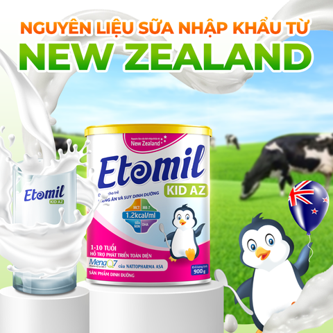 Sữa Etomil Kid AZ cho trẻ biếng ăn từ 1-10 tuổi