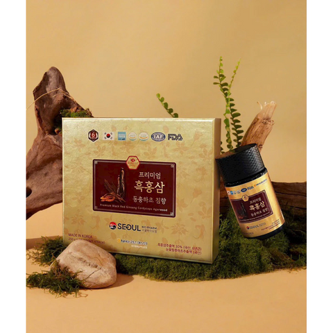 (Hàng nhập khẩu) Cao Hắc sâm Hàn Quốc Premium Black Red Ginseng Cordyceps Agarwood