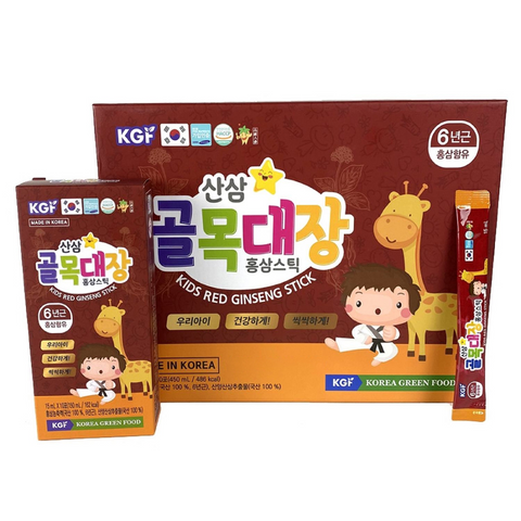 (Hàng nhập khẩu) Nước Hồng Sâm Baby KGF Kids Red Ginseng Stick Hộp 30 gói