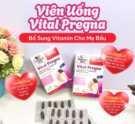 (Hàng nhập khẩu) Viên uống Vitamin Aktiv Vital Pregna Doppelherz cho Bà Bầu
