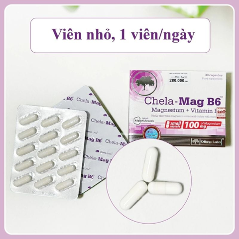Viên uống Olimp Labs Chela-Mag B6 - Bổ sung Magie và Vitamin B6, Hỗ trợ Sức Khỏe Thần Kinh và Giảm Mệt Mỏi, 30 Viên