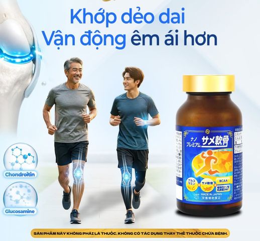Viên uống Nichiei Bussan Nano Premium - Hỗ trợ xương khớp chắc khỏe (Hàng nhập khẩu)