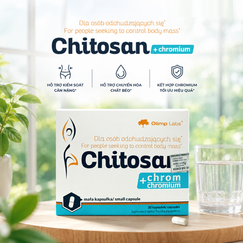 Viên Uống Giảm Cân Olimp Labs Chitosan + Chrom - Hỗ Trợ Kiểm Soát Cân Nặng Lành Tính, Giảm Hấp Thu Chất Béo, 30 Viên