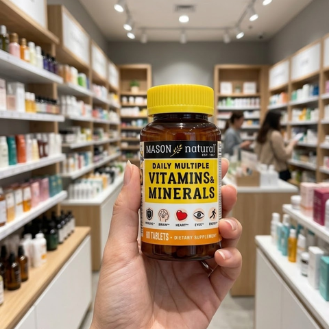 Viên Bổ Sung Vitamin Tổng Hợp Mason Natural Daily - Hộp 60 Viên Giúp Tăng Cường Sức Khỏe & Miễn Dịch Ấn Tượng