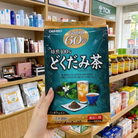 Trà Thải Độc Diếp Cá Orihiro Nhật Bản - Hỗ Trợ Đẹp Da và Thanh Lọc Cơ Thể - 60 Gói Lá Thiên Nhiên Sấy Khô