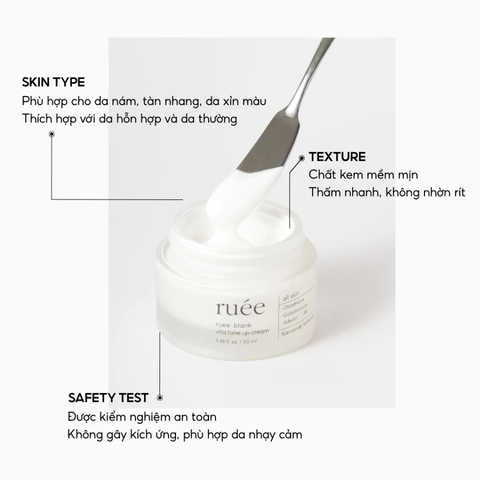 (Hàng nhập khẩu) Kem dưỡng trắng nâng tone da RUÉE Vita Tone Up Cream