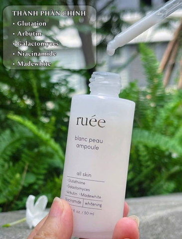 (Hàng nhập khẩu) Serum hỗ trợ dưỡng trắng, mờ thâm RUÉE Blanc Peau Ampoule
