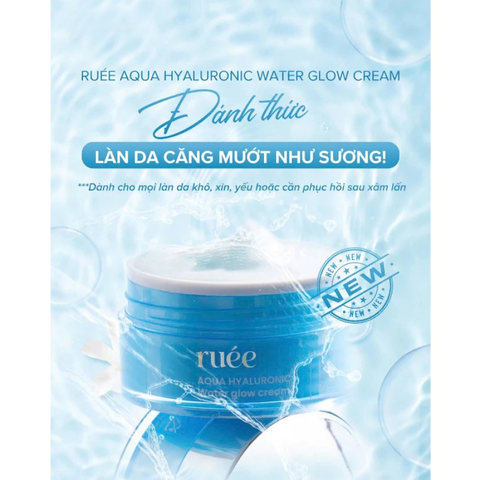 (Hàng nhập khẩu) Kem dưỡng ẩm phục hồi da RUÉE Aqua Hyaluronic Water Glow Cream