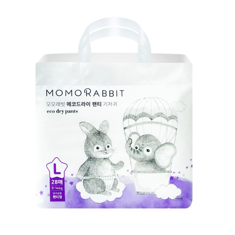 (Hàng nhập khẩu) Bỉm quần ban đêm Momo Rabbit size L 9-14kg