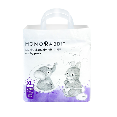 (Hàng nhập khẩu) Bỉm quần ban đêm Momo Rabbit size XL 12-17kg