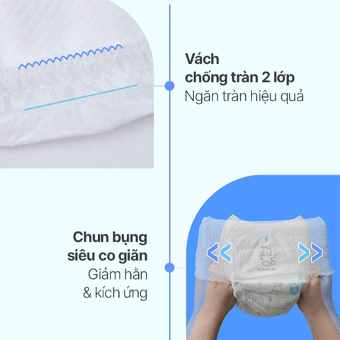 (Hàng nhập khẩu) Bỉm quần bé gái Momo Rabbit size M 5-9kg