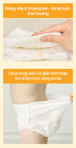 (Hàng nhập khẩu) Bỉm quần Comfort Fit Momo Rabbit size XL 12-17kg