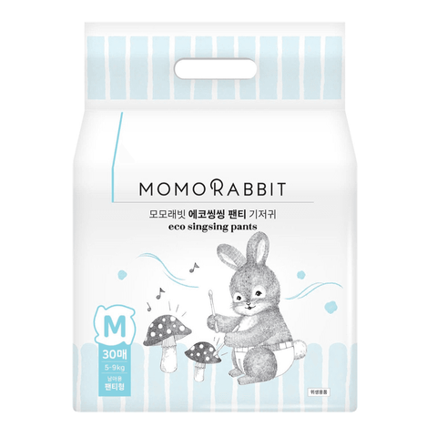 (Hàng nhập khẩu) Bỉm quần bé trai Momo Rabbit size M 5-9kg