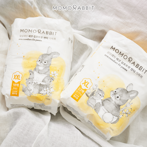 (Hàng nhập khẩu) Bỉm quần Comfort Fit Momo Rabbit size XXL trên 15kg