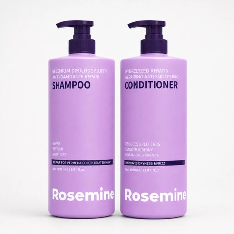 (Hàng nhập khẩu) Cặp dầu gội xả phục hồi tóc Rosemine màu tím